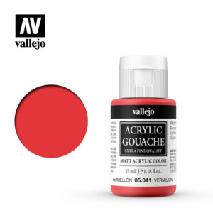 Vallejo Acrylic Gouache 05041 Vermilion 35 ml