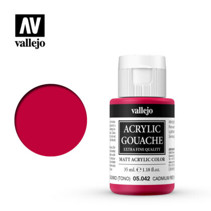 Acrylic Gouache Vallejo 05042 Cadmium Red 35ml