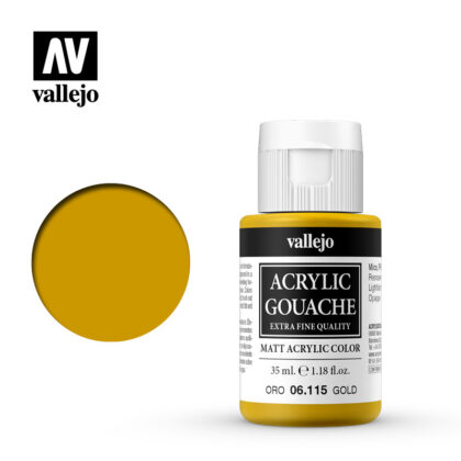 Acrylic Gouache Vallejo 06115 Gold 35ml