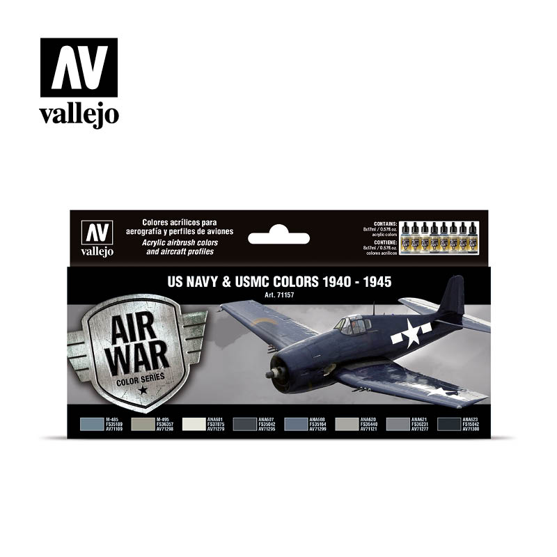 Vallejo Air War Us Navy Usmc Colors 1940 1945 - Us Navy Aircraft Paint Colors