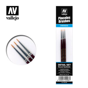 Brush Synthetic Round Vallejo Detail Set P54.998