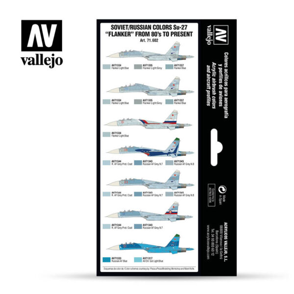 Vallejo Air War - Soviet/Russian colors Su-27 “Flanker” from 80's