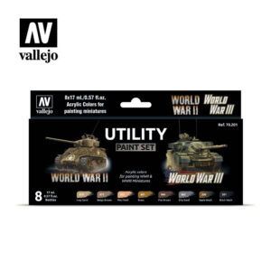Utility Paint Set WWII & WWIII Vallejo Wargames Flames of War 70.201 Front