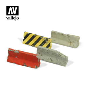 Vallejo Scenics Diorama Accessories Damaged Concrete Barriers SC215