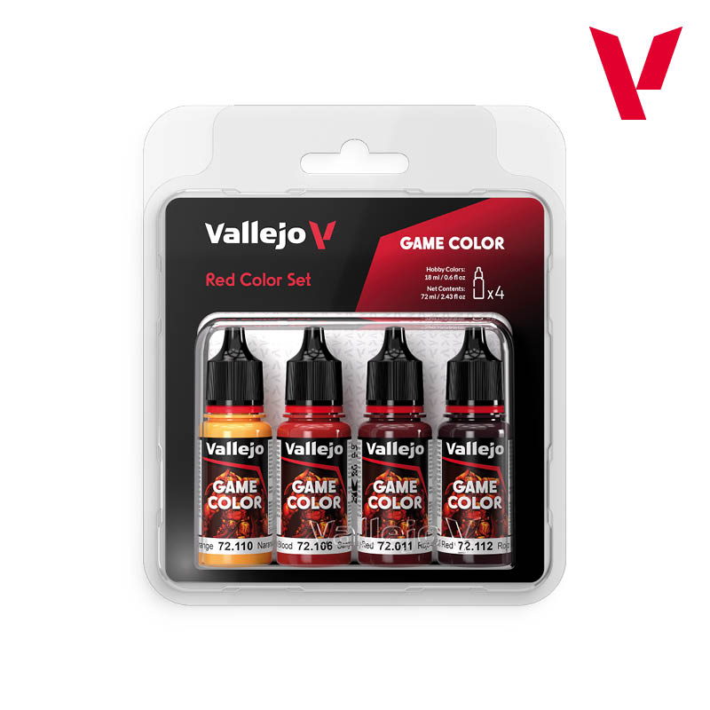 Vallejo - Sets Game Color - Red Color Set