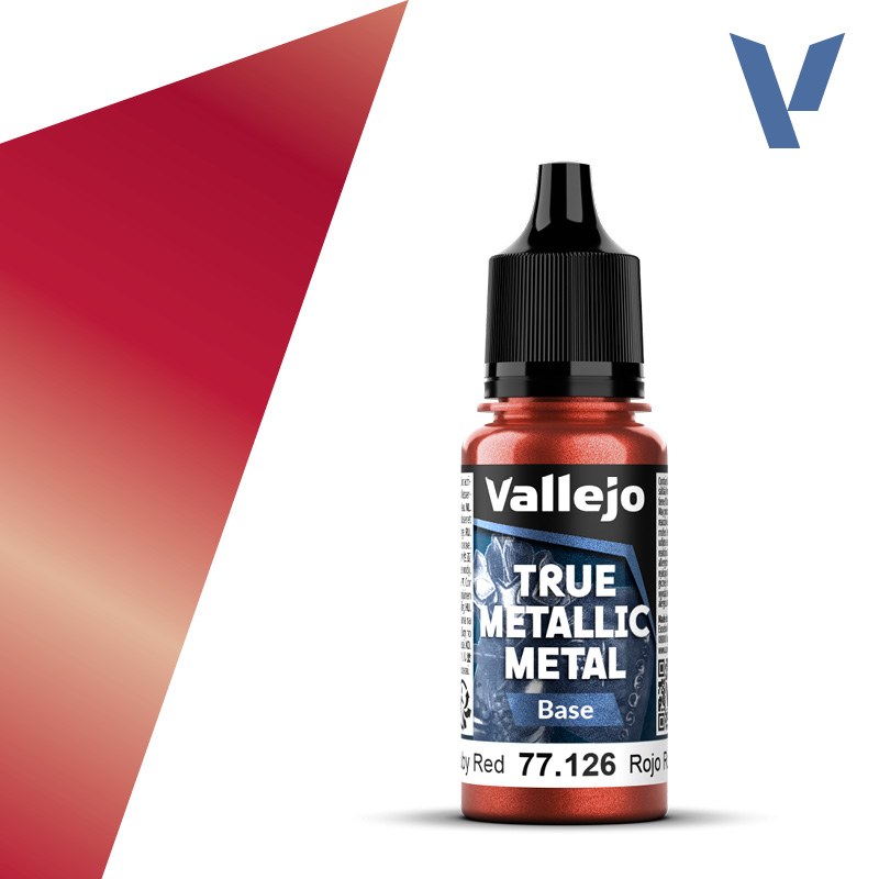 ルビーページ Vallejo True Metallic Metal - Ruby Red
